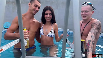 Wild Poolside Orgy: Intense Group Action And Creampies