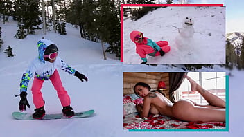 Amia Miley Craves A Snowman—and A Thick Cock For Her Juicy Ass!