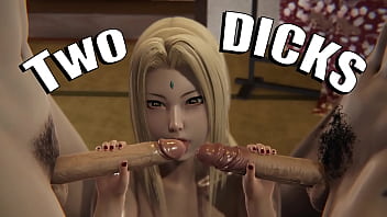 Tsunade Pleasures Two Cocks In 3d Hentai Fantasy