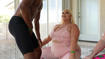 Fitness Coach Enjoys Intimate Moment With Two Curvy Blondes