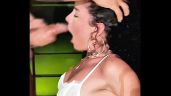 Brunette Latina Gives Intense Sloppy Deepthroat With Natural Tits!