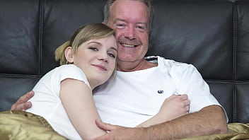 Blonde Beauty Enjoys Passionate Moment With Mature Lover