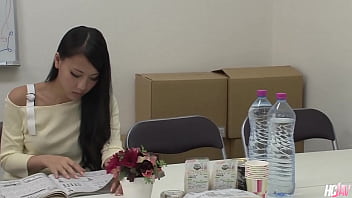 Japanese Babe Ren Azumi Gorges Herself On Two Cocks