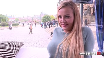 Slim Blonde Candy Alexa’s Daring Public Debut