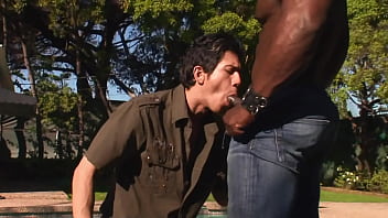 Smooth Black Leather Daddy Dominates A Pale Eager Submissive
