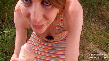 Amateur French Redhead Gets Her Tight Ass Pounded And Ends Up With A Mouthful Of Cum In The Great Outdoors