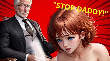 Step-grandpa’s Thick Cock Fills A Virgin Teen’s Mouth With Hot Cum In The School Office