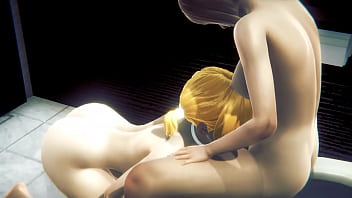 Naughty Femboy Gets A Public Surprise From A Futanari In The Restroom
