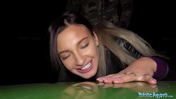 Tattooed Temptress Gets A Late-night Facial From Her Public Agent.