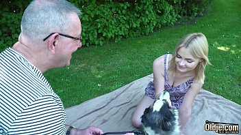 Tight Little Blonde Gets Stretched By An Older Man’s Thick Cock Before Taking Him Deep Down Her Throat And Swallowing Every Drop.