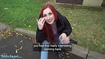 Curvy Redhead Brit Flashes Her Pierced Tits Before A Steamy Basement Creampie